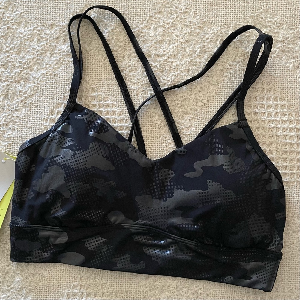 NEW CAMO STRAPPY SPORTS BRA